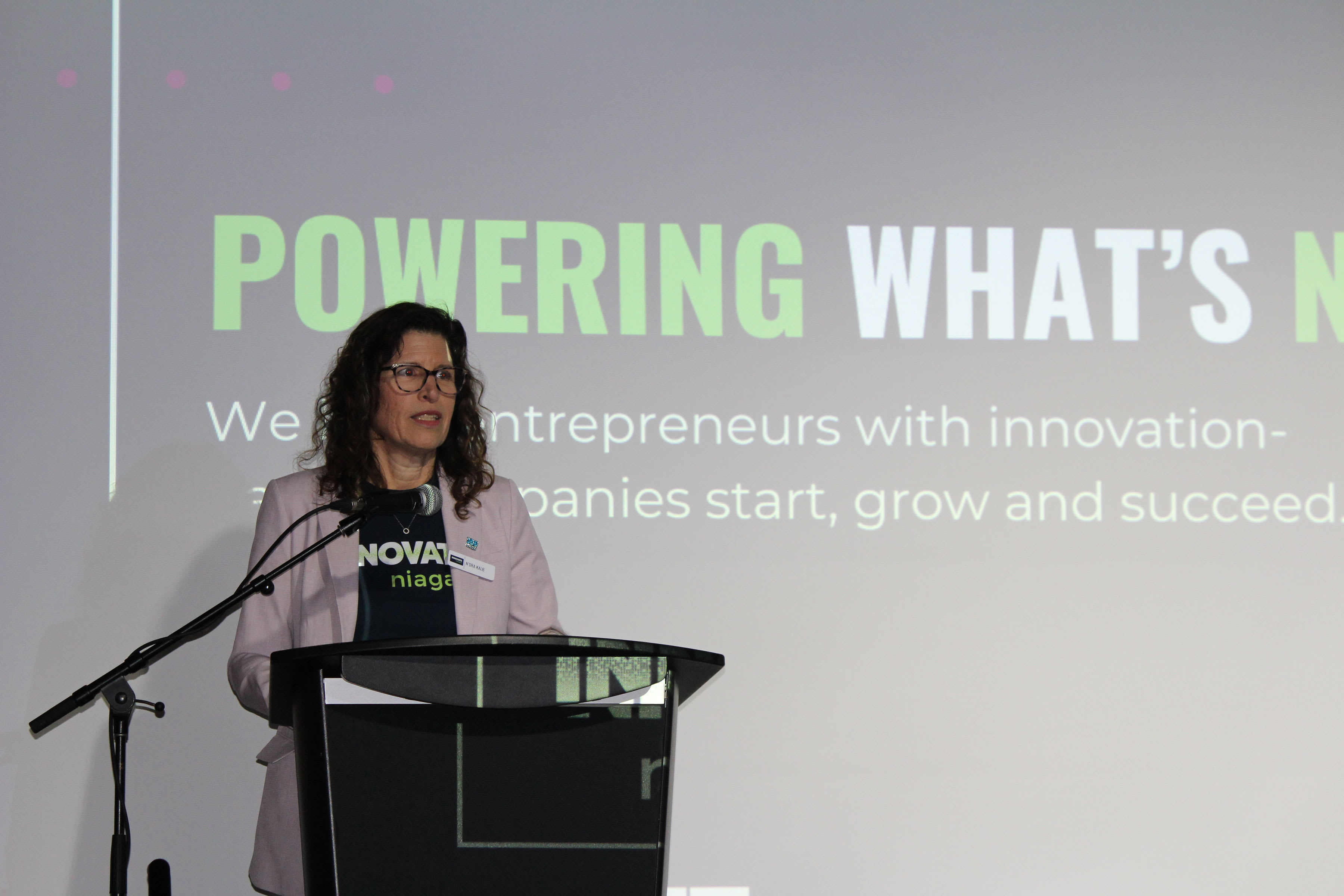 Innovate niagara ceo giving a speech